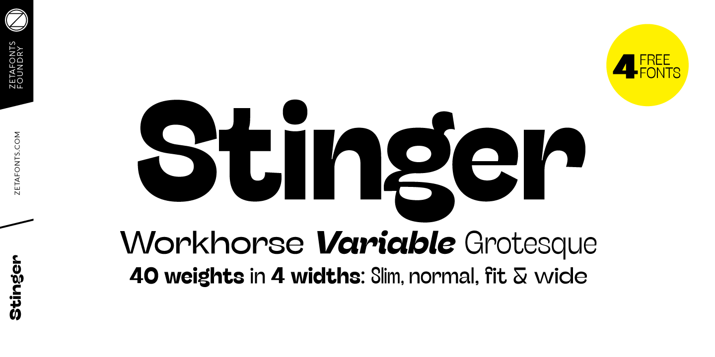 Przykład czcionki Stinger